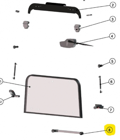 HANDLE (TUULILASIN KAHVA) RZR570 00-113U-M001