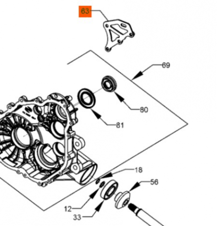 WELD-REAR MOUNT BRKT 3235510