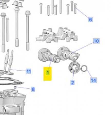 EXHAUST CAMSHAFT ASSEMBLY 3023632