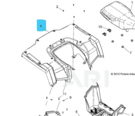 CAB  REAR  VELOCITY BLUE  SPOR 5450525-689